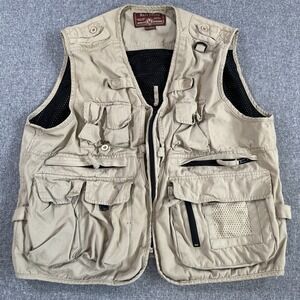 Mars Envoy Tactical Utility Fishing Hunting Safari Vest Beige XL Multi Pocket
